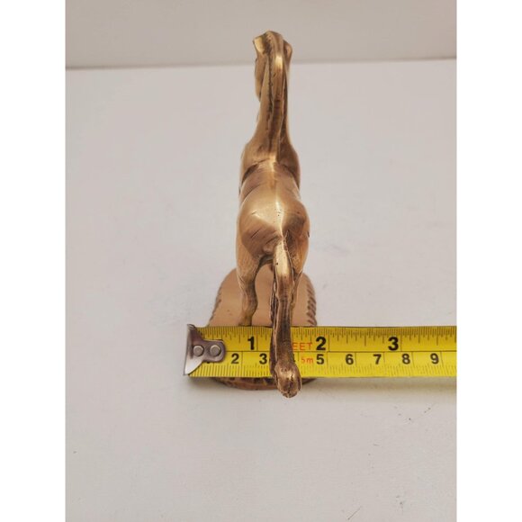 Vintage 70s Solid Brass Unicorn Statue Art Figure Heavy - Fantasy Decor - Picture 9 of 10
